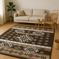 Alfombra grande turca hecha a mano con patrones tradicionales de Anatolia.