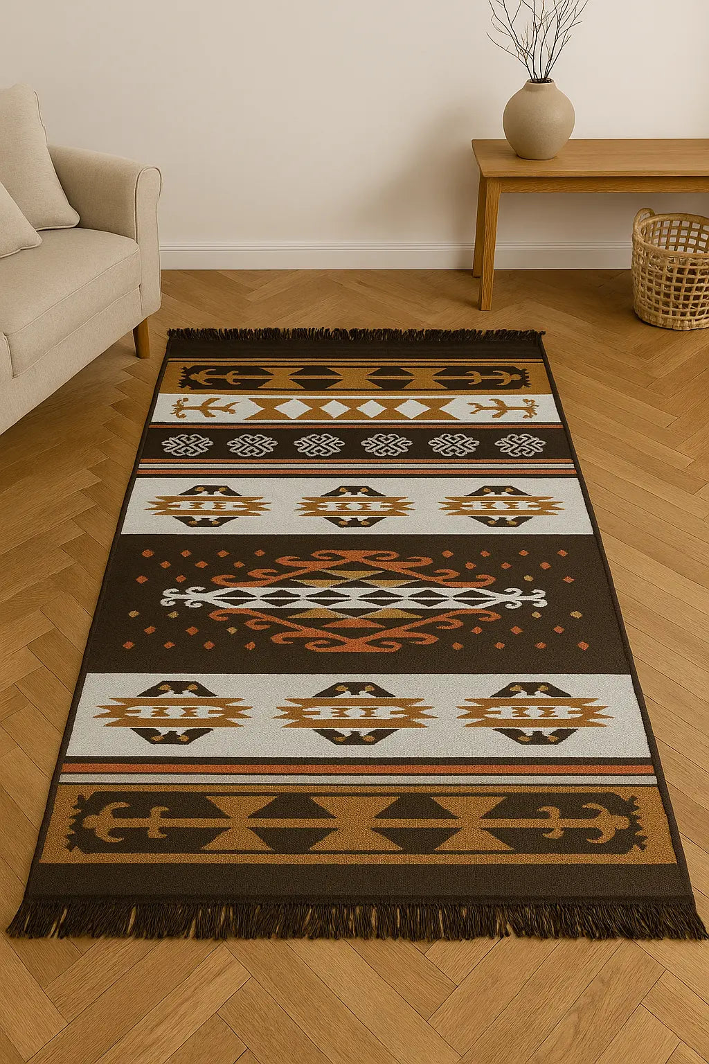 AUTENTICIDAD QUE TRANSFORMA ESPACIOS - ALFOMBRA TURCA ETNICA 4 - 120*180