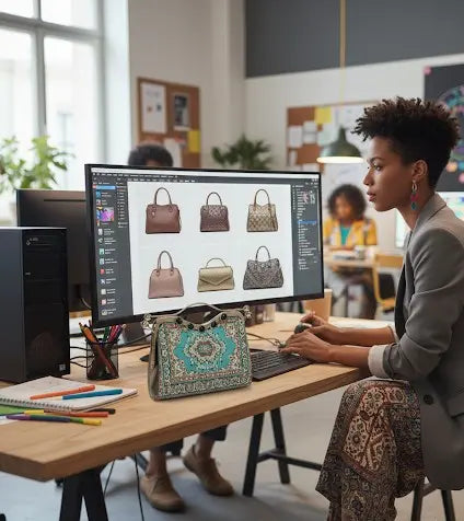 UN BOLSO QUE COMBINA HISTORIA Y LUJO. - SARAY ELEGANCE - COLOR AZUL