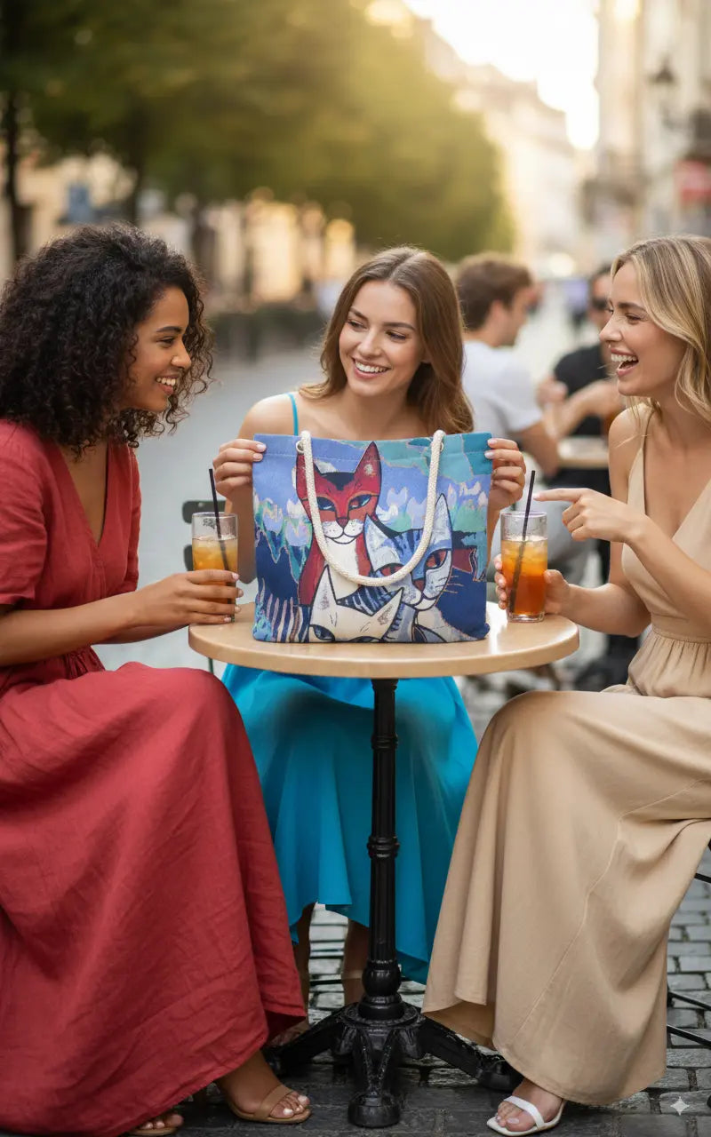 UN BOLSO QUE CELEBRA TU AMOR POR LOS GATOS - SARAY FUN - GATOS COLORIDOS