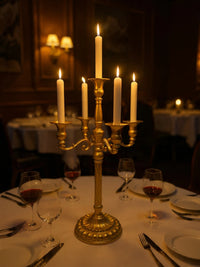 CANDELABRO IMPERIAL DE 5 VELAS METALICO