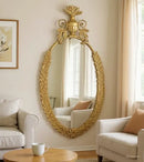 Espejo Decorativo Ovalado Dorado