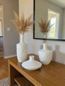 Set de Jarrones Decorativos Blancos en Marmolina