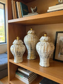 Set de Ánforas Decorativas Dorado Blanco