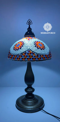 ARTE, COLOR Y CALIDEZ EN UNA SOLA LAMPARA - LAMPARA DE MESA CHAMPIÑON DORADO