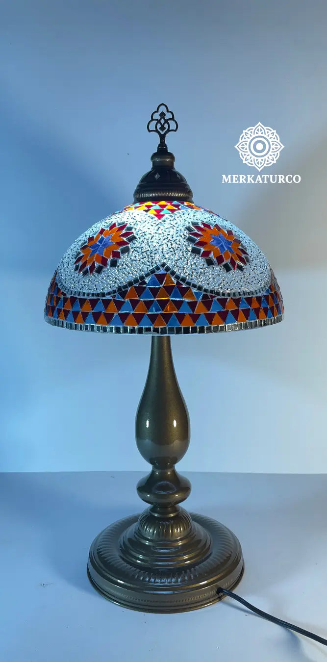 ARTE, COLOR Y CALIDEZ EN UNA SOLA LAMPARA - LAMPARA DE MESA CHAMPIÑON DORADO