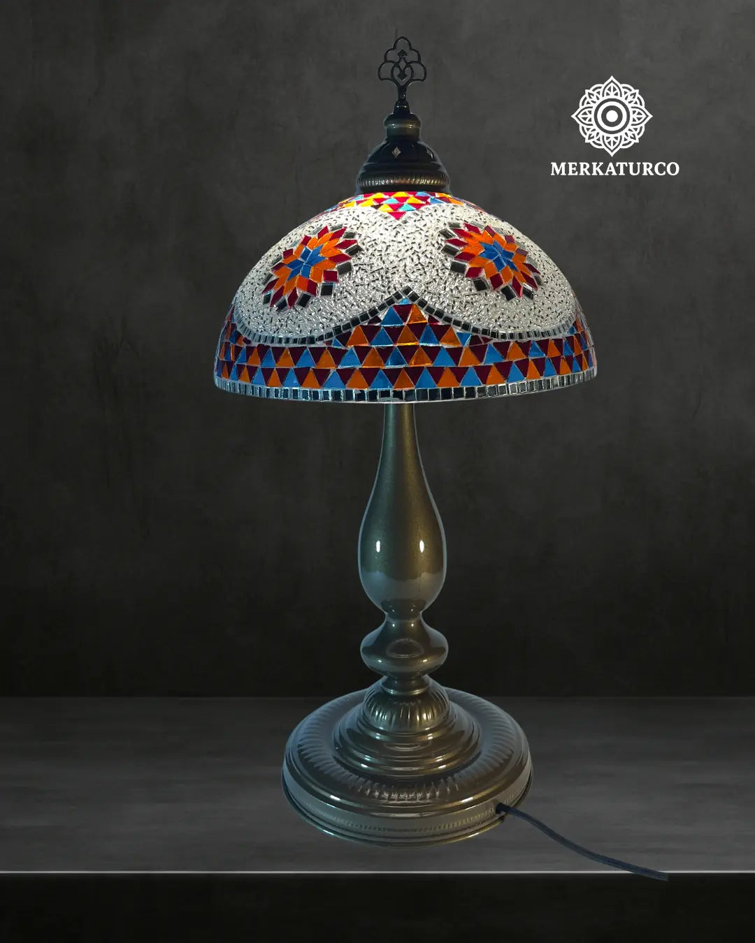 ARTE, COLOR Y CALIDEZ EN UNA SOLA LAMPARA - LAMPARA DE MESA CHAMPIÑON DORADO