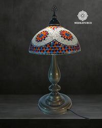 ARTE, COLOR Y CALIDEZ EN UNA SOLA LAMPARA - LAMPARA DE MESA CHAMPIÑON DORADO