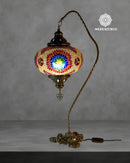 Lámpara turca de mesa Cisnero 5 modelo 6 elaborada a mano con diseño geométrico inspirado en arte otomano.