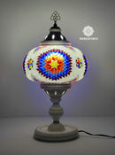 MOSAICO ESPEJADO HECHA A MANO - LAMPARA DE MESA TORRE #5 MODELO 6