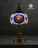 MOSAICO ESPEJADO HECHA A MANO - LAMPARA DE MESA TORRE #5 MODELO 6