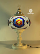 MOSAICO ESPEJADO HECHA A MANO - LAMPARA DE MESA TORRE #5 MODELO 6