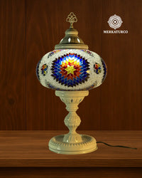 MOSAICO ESPEJADO HECHA A MANO - LAMPARA DE MESA TORRE #5 MODELO 6