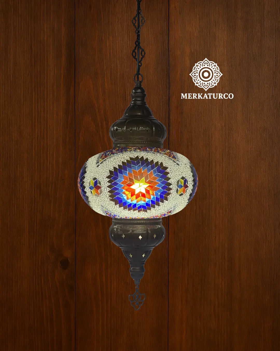 DISEÑO ORIENTAL DE MOSAICO HECHO A MANO - LÁMPARA DE TECHO #5 MODELO 1