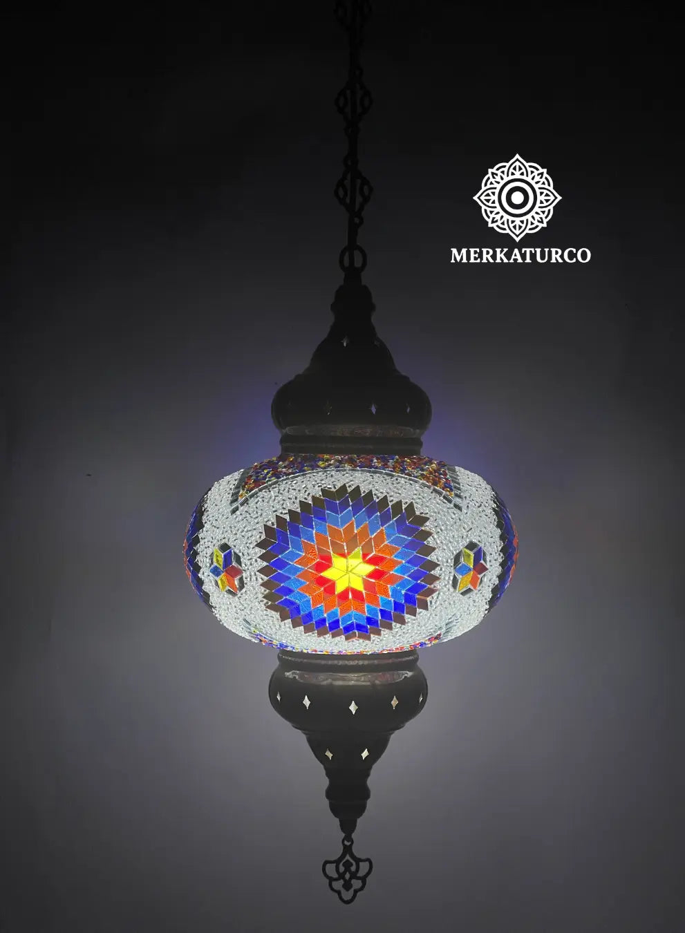 DISEÑO ORIENTAL DE MOSAICO HECHO A MANO - LÁMPARA DE TECHO #5 MODELO 1