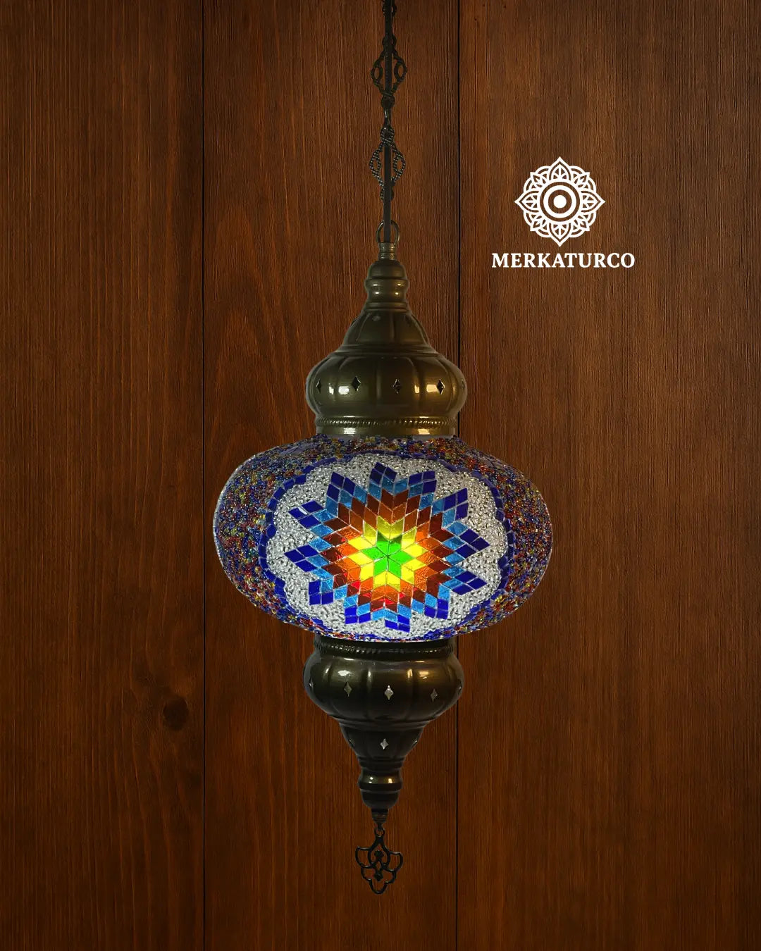 DISEÑO ORIENTAL DE MOSAICO HECHO A MANO - LÁMPARA DE TECHO #5 MODELO 4