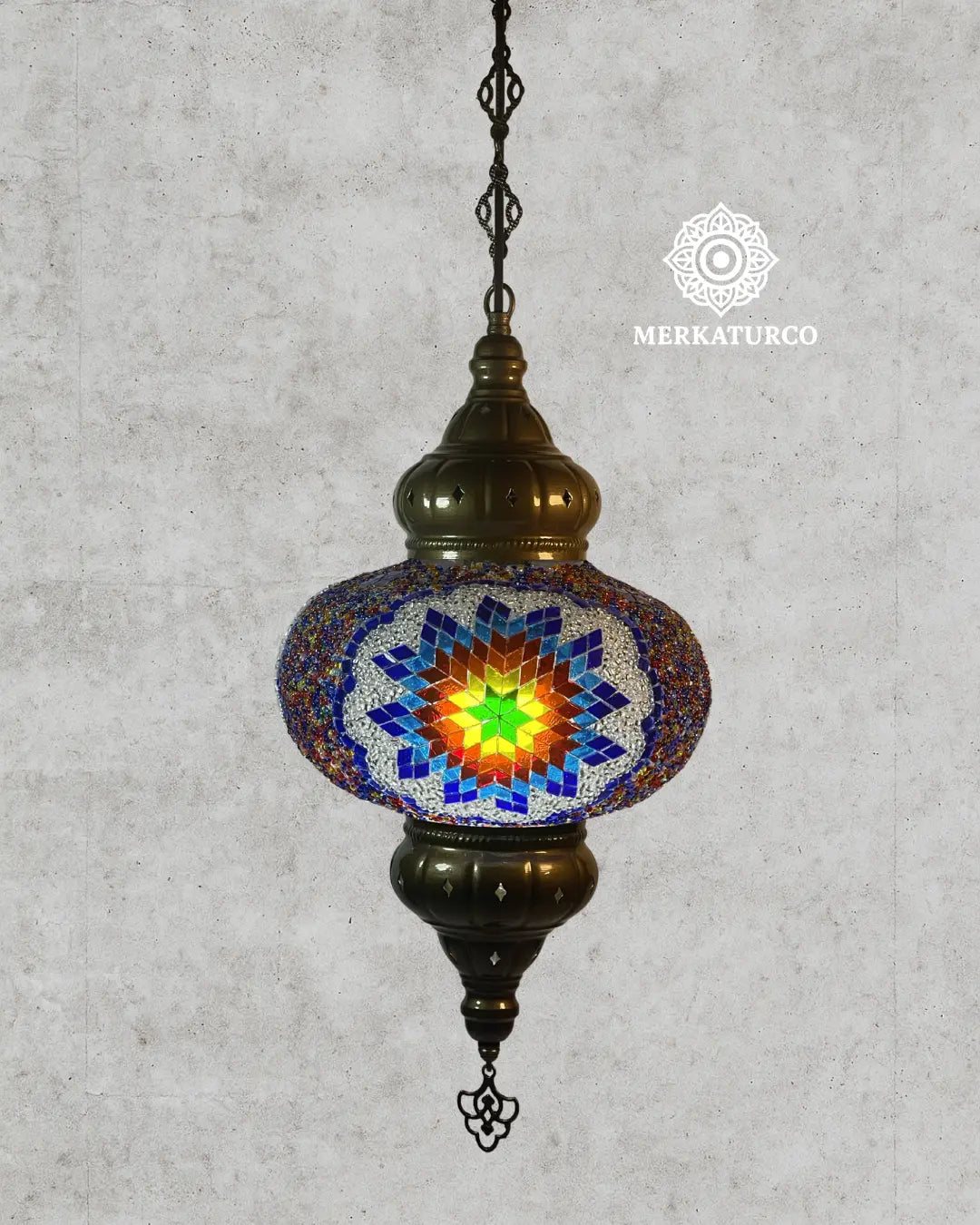 DISEÑO ORIENTAL DE MOSAICO HECHO A MANO - LÁMPARA DE TECHO #5 MODELO 4