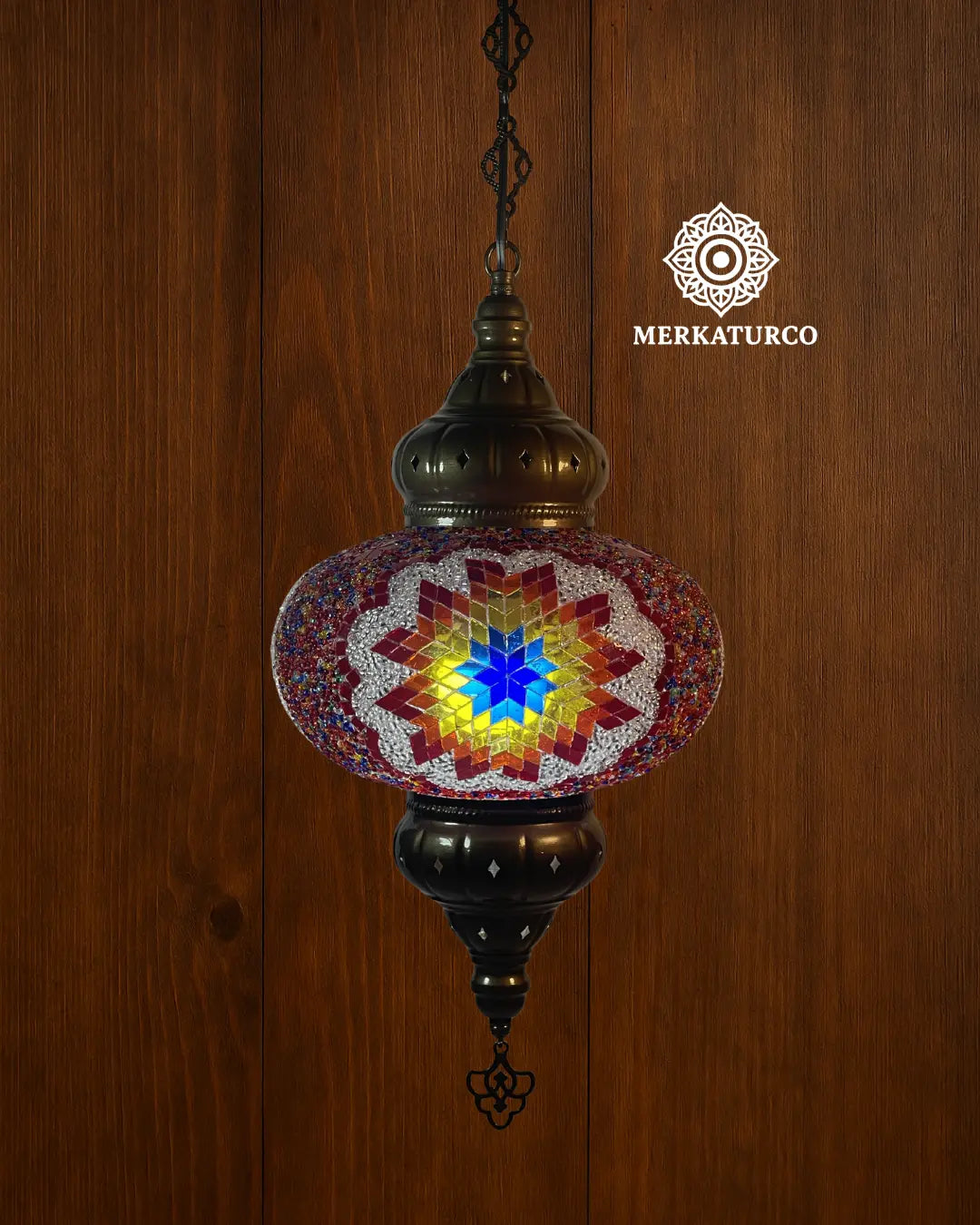 DISEÑO ORIENTAL DE MOSAICO HECHO A MANO - LÁMPARA DE TECHO #5 MODELO 6