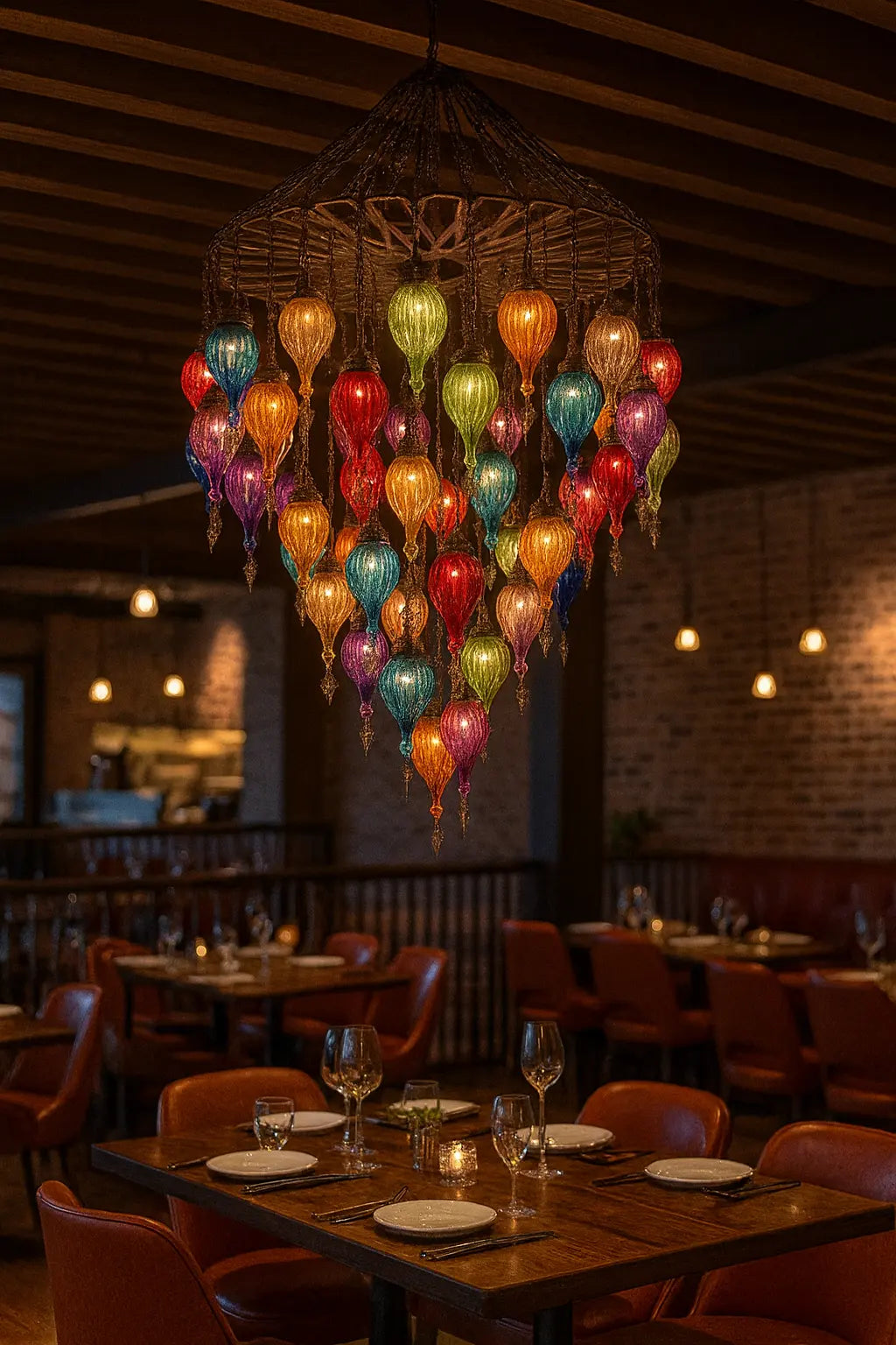 49 ESFERAS, UN ESPECTACULO QUE TRANSFORMA CUALQUIER ESPACIO. - ARCOIRIS IMPERIAL - LAMPARA TURCA DE 49 ESFERAS