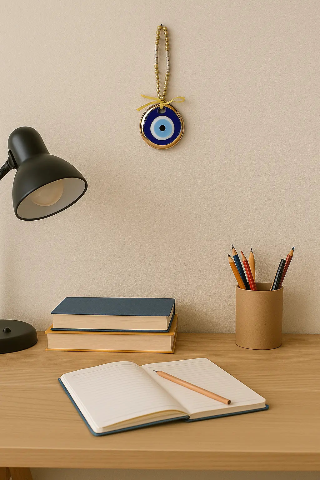 TRADICION MILENARIA QUE PROTEGE CON ESTILO - OJOS TURCOS -  BORDE DORADO