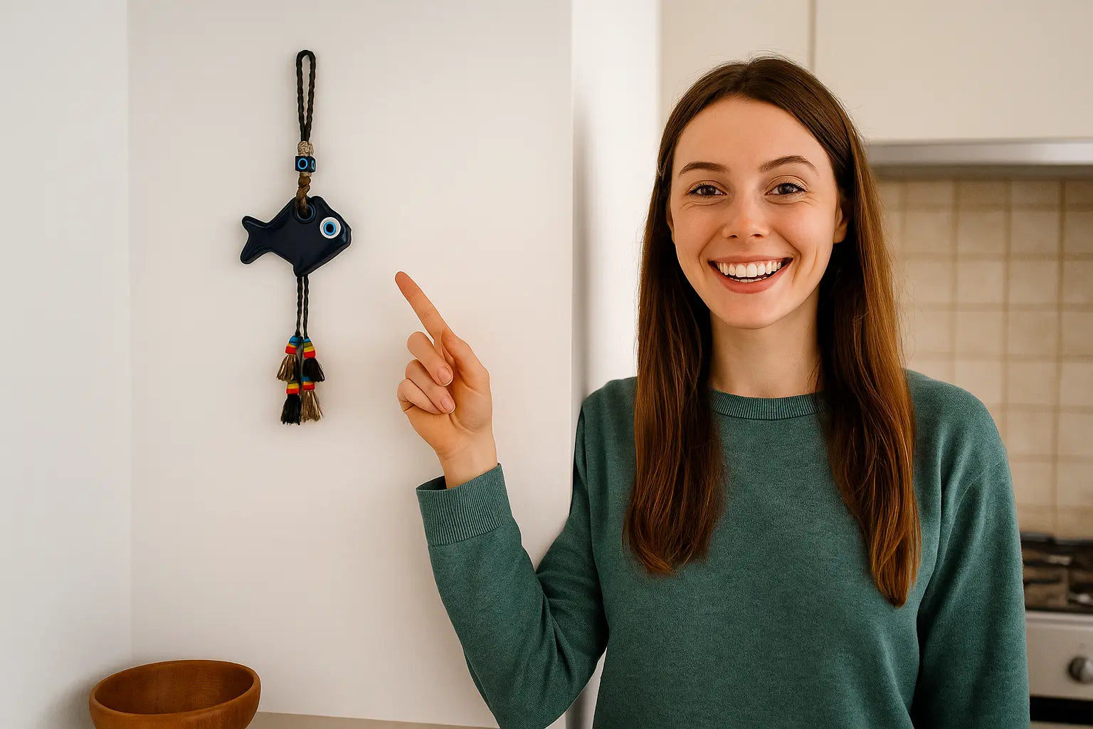 Protege tu hogar con el encanto del Pez Azul de Protección - Colgante Pez Azul de Protección MerkaTurco -