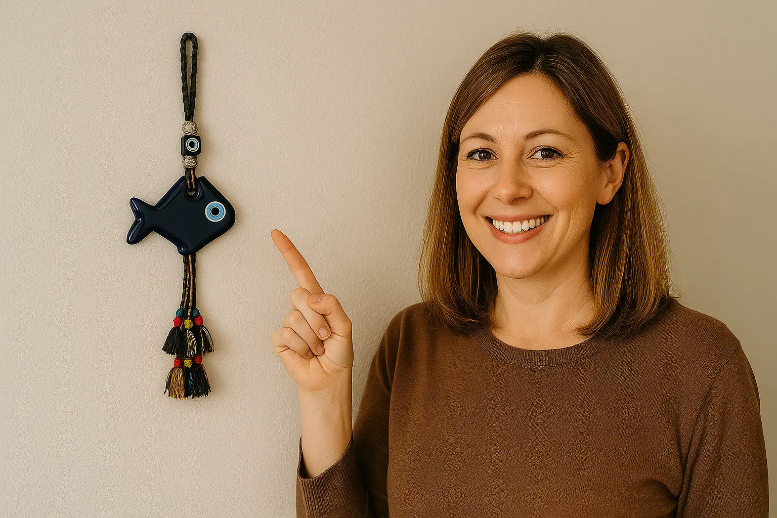 Protege tu hogar con el encanto del Pez Azul de Protección - Colgante Pez Azul de Protección MerkaTurco -