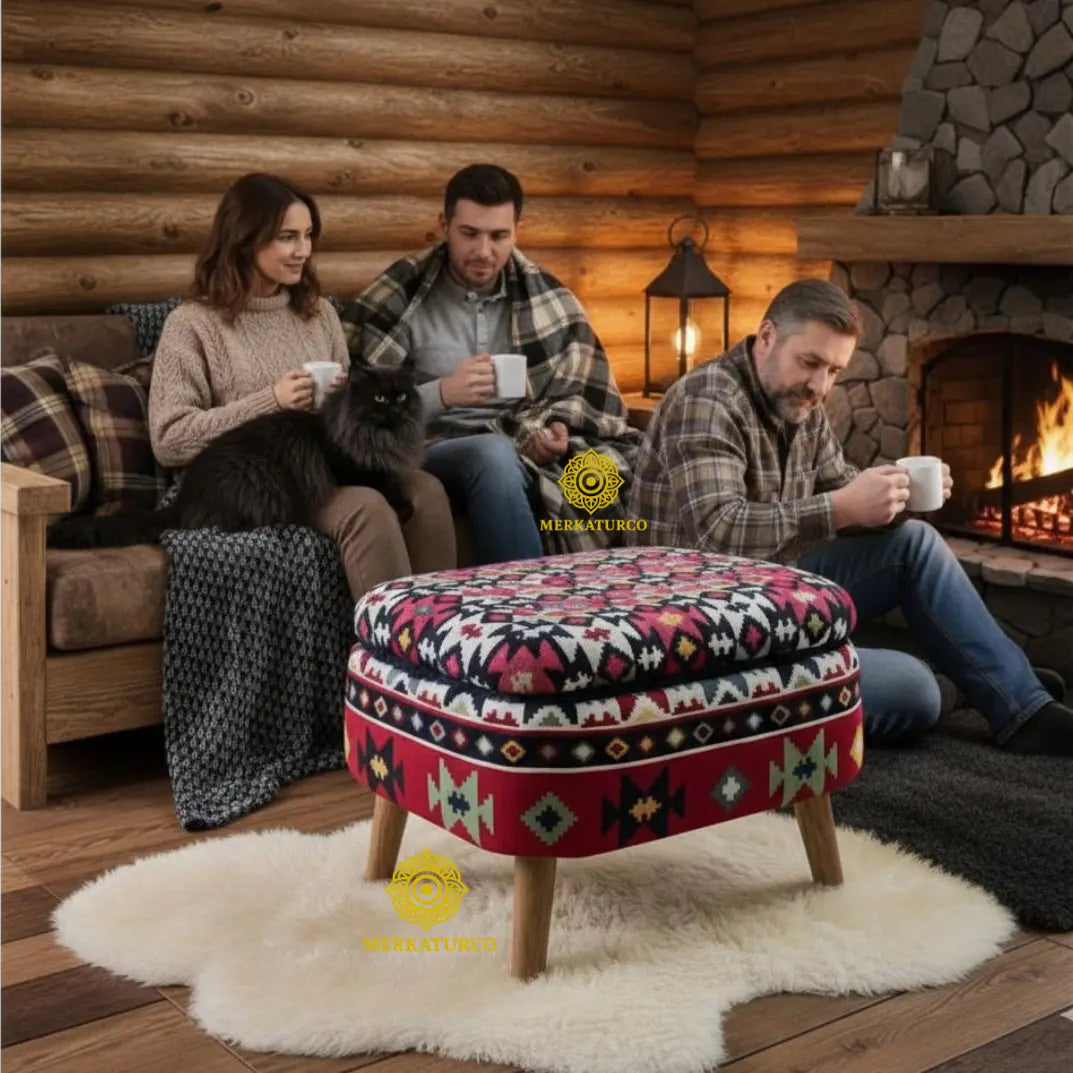 PUFF RECTANGULO DECORATIVO ANATOLIA - ARTE, FUNCION Y TRADICION EN UNA SOLA PIEZA