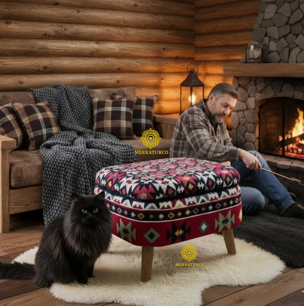 PUFF RECTANGULO DECORATIVO ANATOLIA - ARTE, FUNCION Y TRADICION EN UNA SOLA PIEZA
