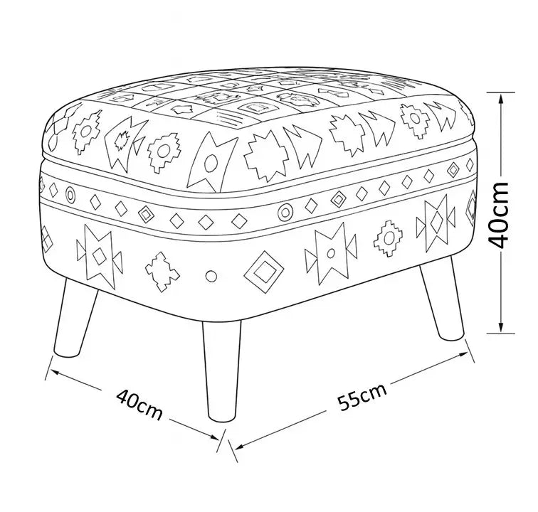 PUFF RECTANGULO DECORATIVO ANATOLIA - ARTE, FUNCION Y TRADICION EN UNA SOLA PIEZA