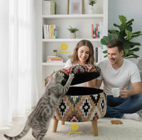 PUFF REDONDO DECORATIVO ANATOLIA - ARTE, FUNCION Y TRADICION EN UNA SOLA PIEZA