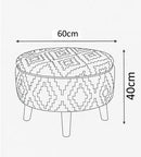 PUFF REDONDO DECORATIVO ANATOLIA - ARTE, FUNCION Y TRADICION EN UNA SOLA PIEZA