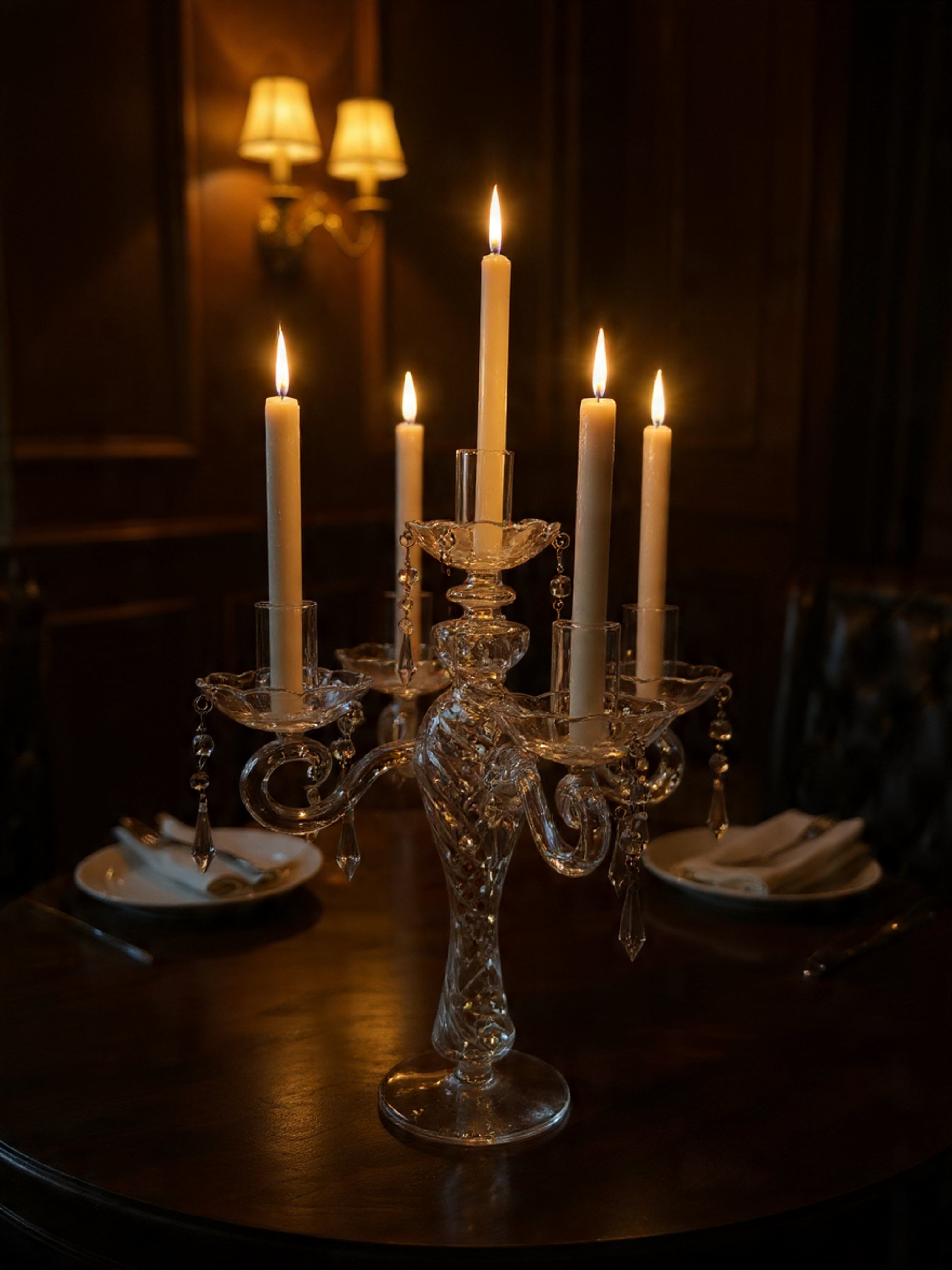 Candelabro 5 Brazos vidrio